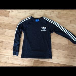 Adidas original black three stripe Tee